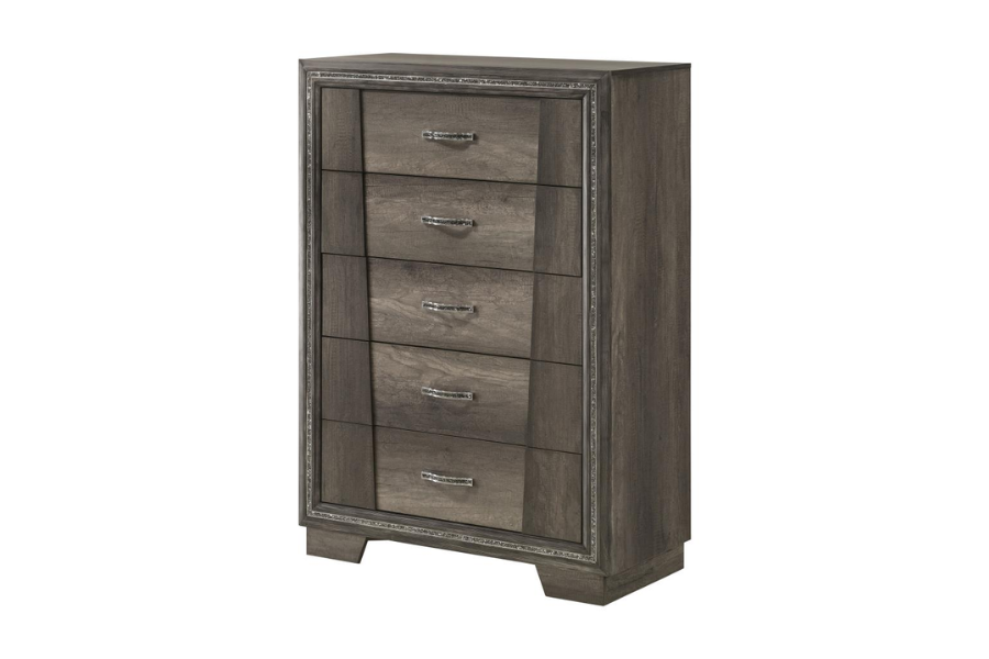 Janine 5-drawer Bedroom Chest Grey 223555 Comming Soon