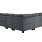 Georgina 4-piece Upholstered Modular Sectional Steel Grey 551701-SET