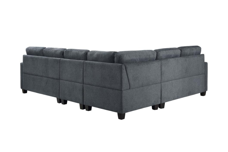 Georgina 4-piece Upholstered Modular Sectional Steel Grey 551701-SET