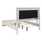 Cama con paneles LED de madera de alcaravea Eastern King, color blanco 224771KE 