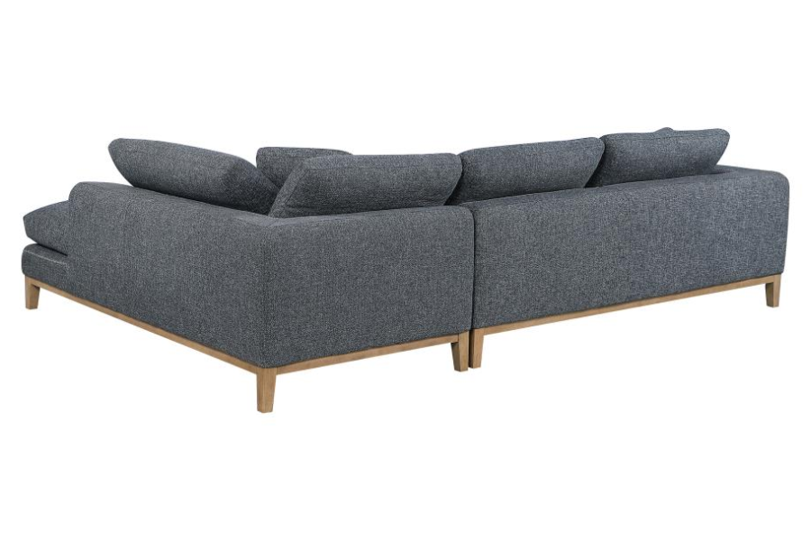 Persia Upholstered Track Arm Sectional Sofa Grey 508857