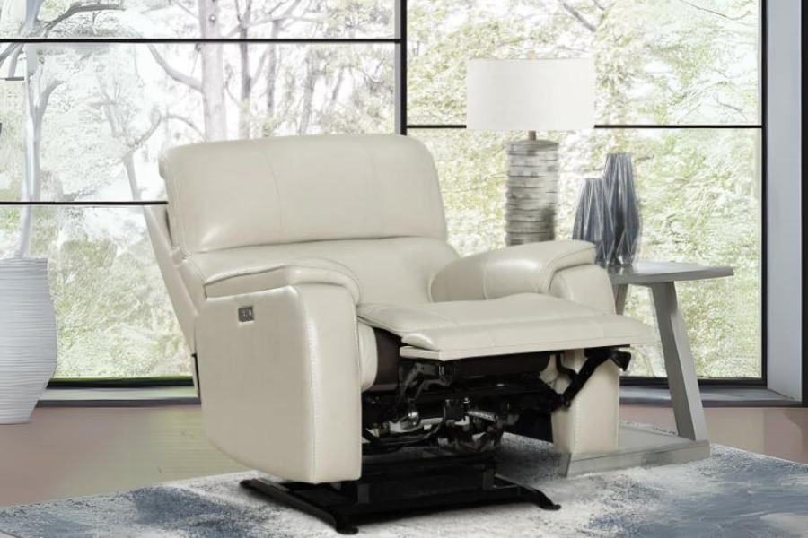 Barcalounger Columbia Leather Power Recliner with Power Headrest