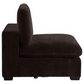 Lakeview Upholstered Armless Chair Dark Chocolate 551464