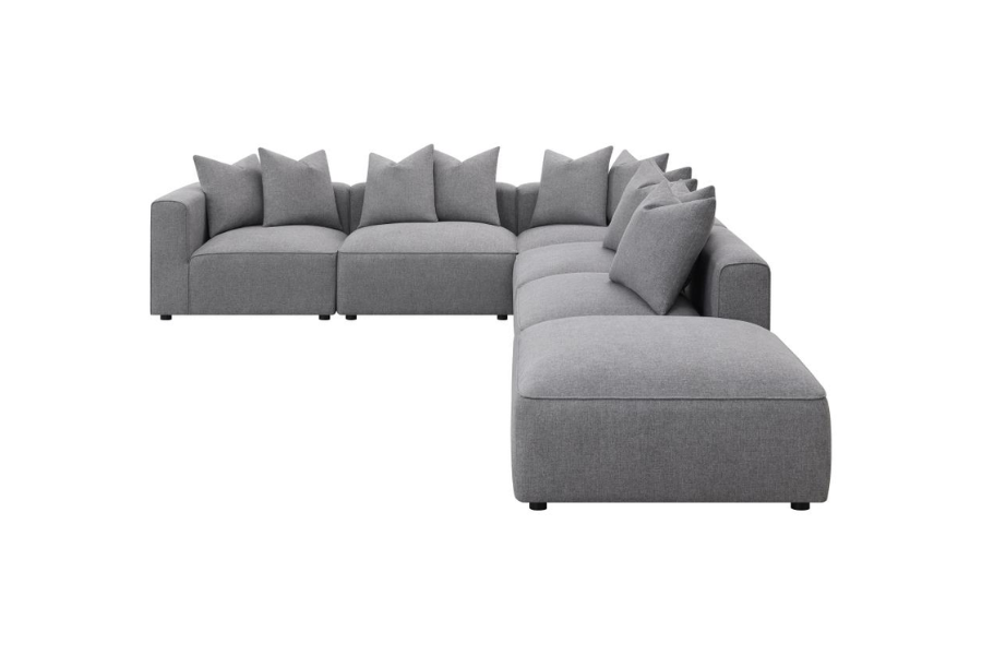 Jennifer 6-piece Upholstered Modular Sectional Grey 551594-SET