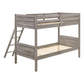 Ryder Wood Twin Over Twin Bunk Bed Weathered Taupe 400818