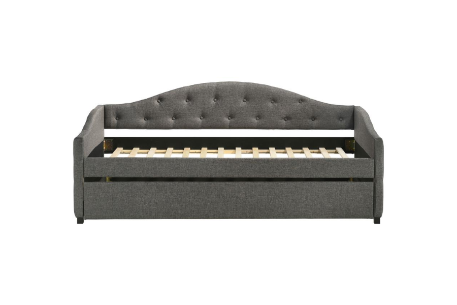 Sadie Upholstered Twin Daybed with Trundle Grey 300638