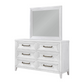 Marielle 6-drawer Dresser with Mirror Distressed White 224843M