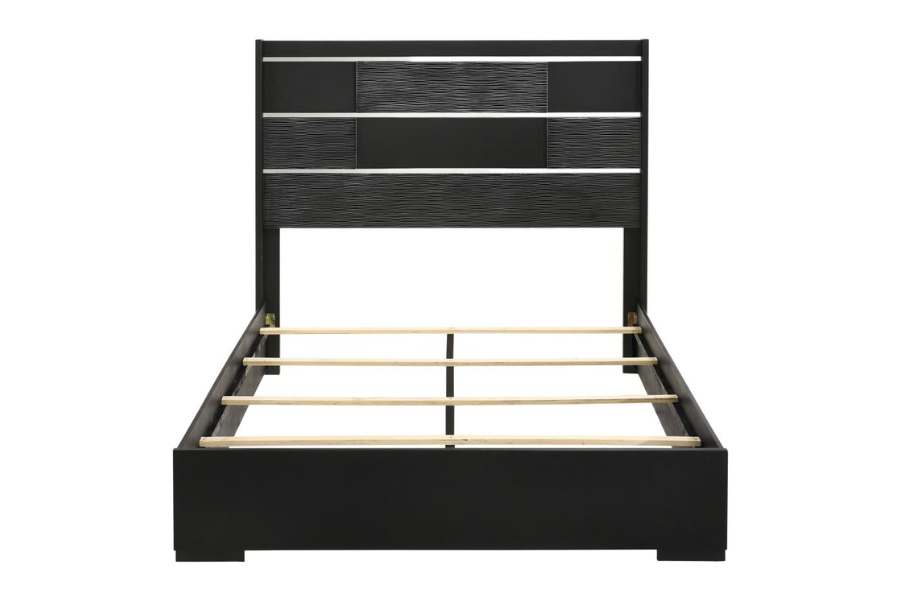 Blacktoft Wood Queen Panel Bed Black 207101Q