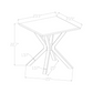 Visalia Faux Marble Top Stainless Steel End Table Gold 710217