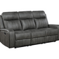 Raelynn 2-piece Upholstered Reclining Sofa Set Grey 603191-S2