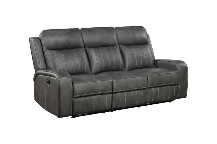 Raelynn 2-piece Upholstered Reclining Sofa Set Grey 603191-S2