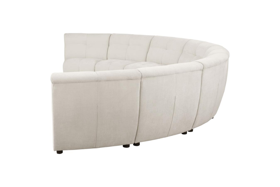 Charlotte 8-piece Upholstered Modular Sectional Sofa Ivory 551300