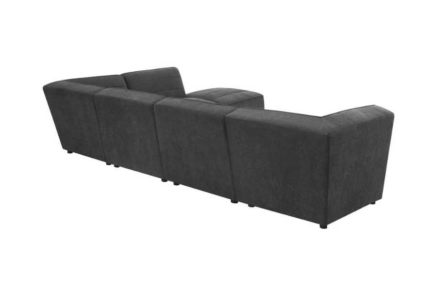 Sunny 6-piece Upholstered Modular Sectional Sofa Charcoal 552081-SET