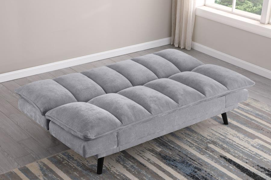 Laredo Upholstered Tufted Convertible Sofa Bed Grey 360018