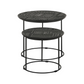 Loannis 2-piece Round Mango Wood Nesting Table Matte Black	935842