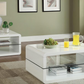 Elana 1-shelf Rectangular Side End Table White High Gloss	703267