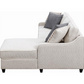 Mcloughlin Upholstered Sloped Arm Sectional Sofa Platinum 501840