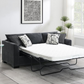 Storey Upholstered Sleeper Sectional Chaise Sofa Dark Grey 504777