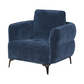 Lively Chenille Upholstered Modern Track Arm Chair Blue 509043 Comming Soon