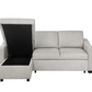 Coddle Aria Fabric Sleeper Sofa with Reversible Chaise and Storage, Beige Floor Model