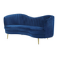 Sophia Upholstered Channel Tufted Loveseat Blue 506862