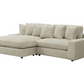 Sofá chaise longue reversible tapizado Blaine en color arena 509899 