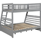 Ashton 2-drawer Wood Twin Over Full Bunk Bed Grey 460182