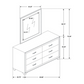 Melody 6-drawer Upholstered Dresser with Mirror Grey 223383M Comming Soon