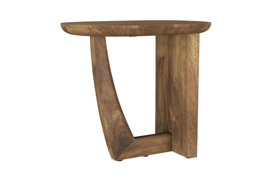 Fletcher Oval Solid Mango Wood Accent Side Table Brown 930029 Comming Soon