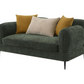 Jade Chenille Upholstered Modern Track Arm Loveseat Green 509132