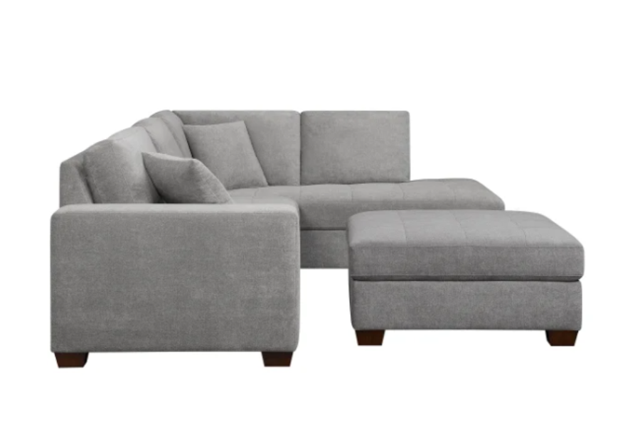 Thomasville Miles Fabric Sectional with Storage Ottoman