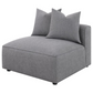 Sillón tapizado sin brazos Jennifer gris 551594 