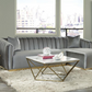 Meryl Square Faux Marble Top Coffee Table White and Gold 700846