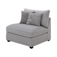 Silla tapizada sin brazos Cambria gris 551511 