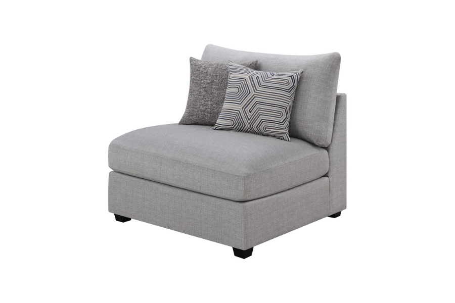 Cambria Upholstered Armless Chair Grey	551511