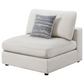 Serene Upholstered Armless Chair Beige 551321