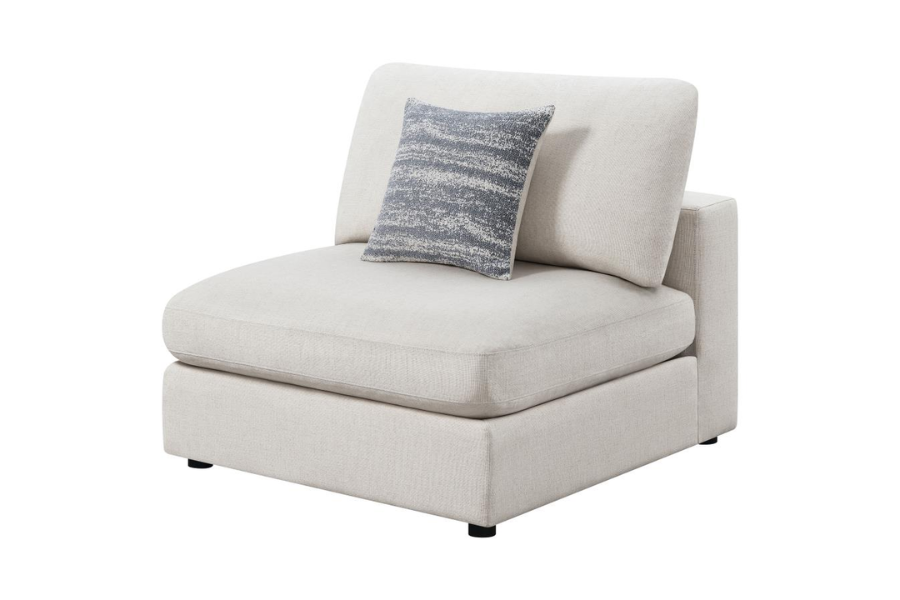 Sillón Serene tapizado sin brazos beige 551321 