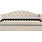 Sadie Upholstered Twin Daybed with Trundle Taupe 300639