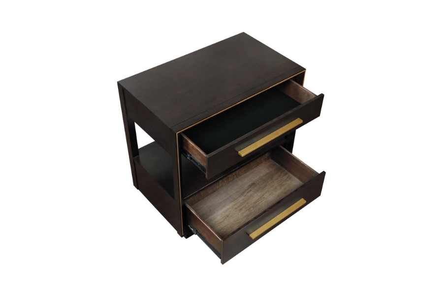 Durango 2-drawer Nightstand Smoked Peppercorn 223262