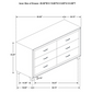 Melody 6-drawer Upholstered Dresser Grey 223383 Comming Soon