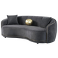 Brookside Velvet Upholstered Curved Sofa Dark Grey 504844 Comming Soon