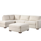 Abilen Fabric Sectional with Storage Ottoman