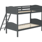 Arlo Wood Twin Over Twin Bunk Bed Grey 405053GRY