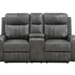 Raelynn Upholstered Track Arm Motion Loveseat Grey	603192