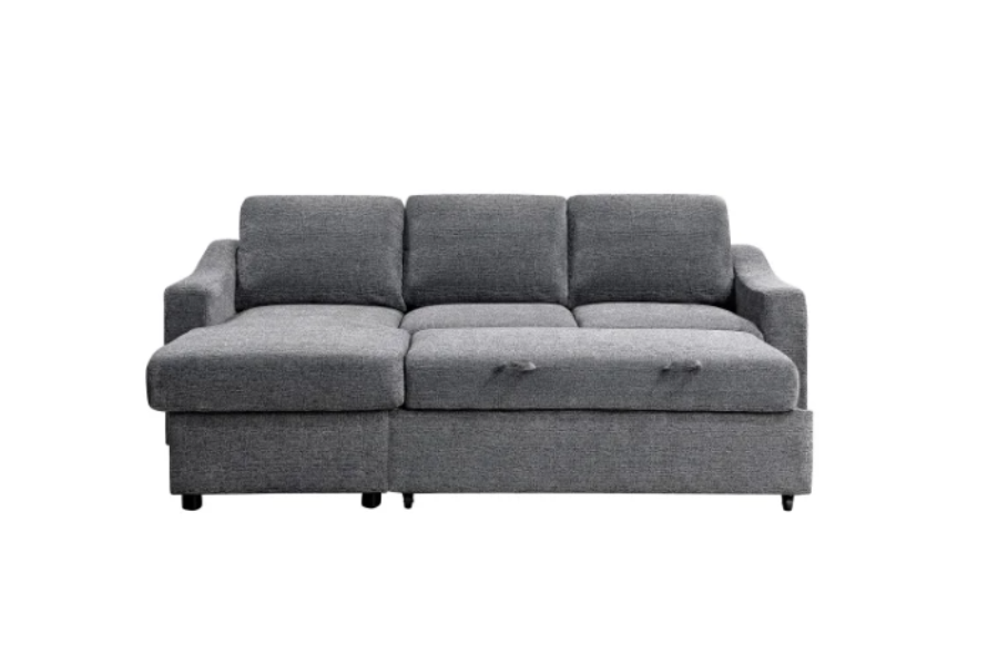 Coddle Aria Fabric Sleeper Sofa with Reversible Chaise