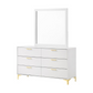 Kendall 6-drawer Dresser with Mirror White 224403M