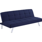 Joel Upholstered Tufted Convertible Sofa Bed Blue 360282