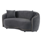 Brookside Velvet Upholstered Curved Loveseat Dark Grey 504845 Comming Soon