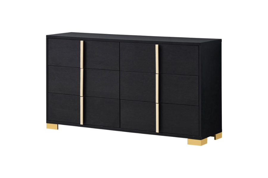 Marceline 6-drawer Dresser Black 222833