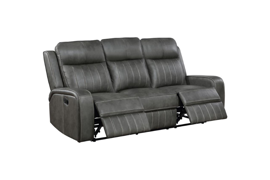 Raelynn 3-piece Upholstered Reclining Sofa Set Grey 603191-S3